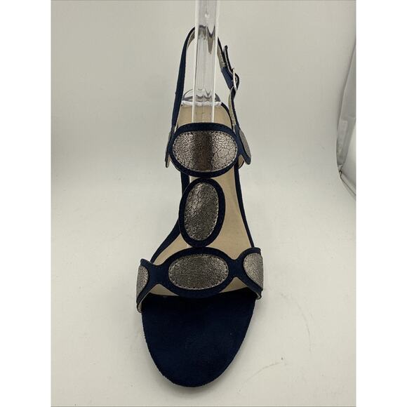 Rialto Womens Rheta High Heels Navy & Gold 8.5 M NWB - Picture 3 of 12